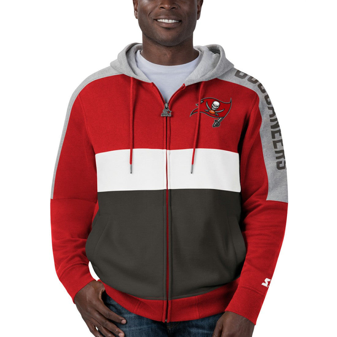 Tampa Bay Buccaneers  Starter Playoffs Color Block Full-Zip Hoodie
