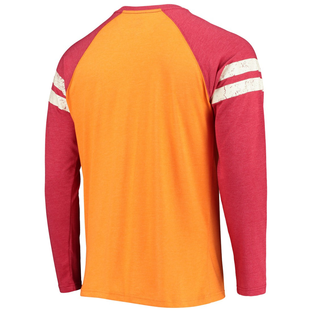 Tampa Bay Buccaneers  Starter Throwback League Raglan Long Sleeve Tri-Blend T-Shirt
