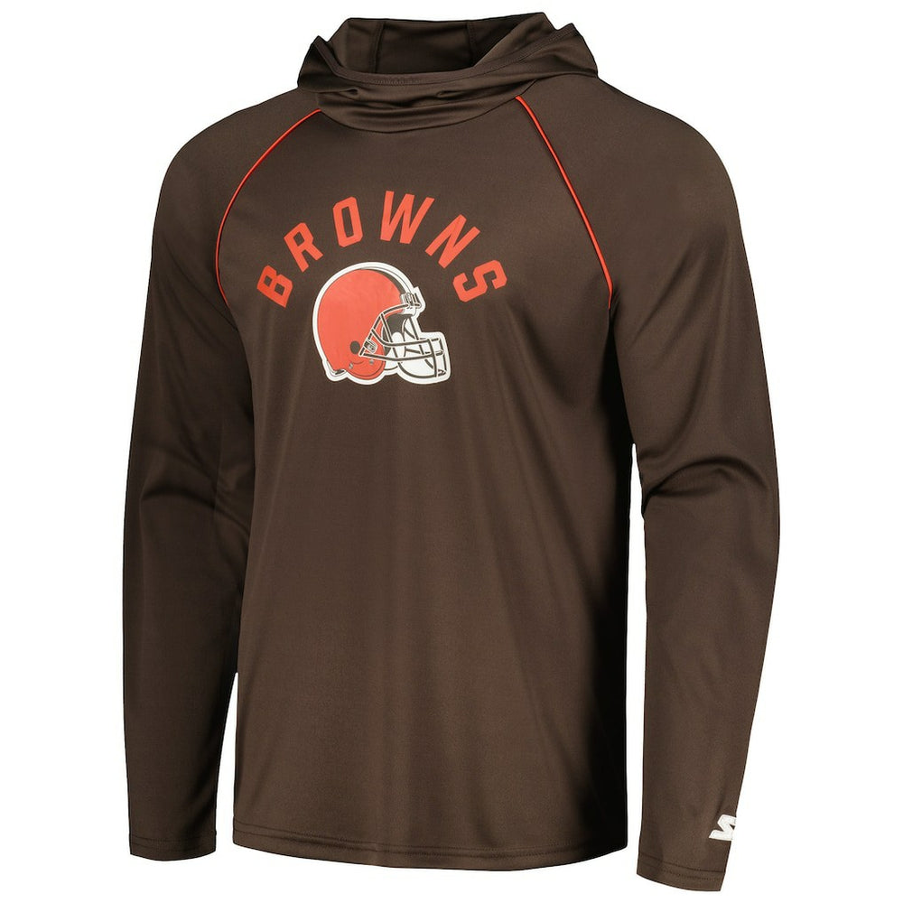 Cleveland Browns  Starter Raglan Long Sleeve Hoodie T-Shirt