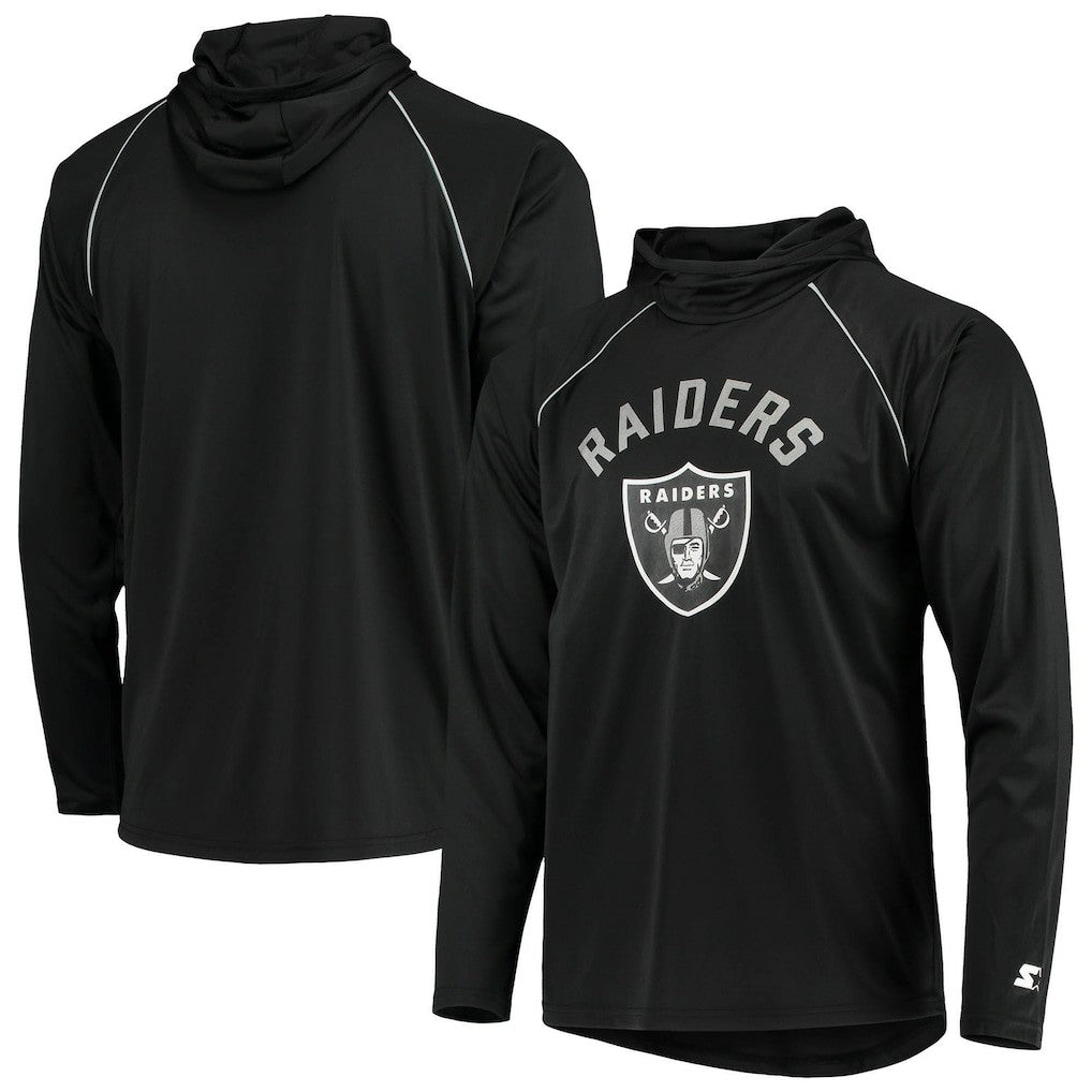 Las Vegas Raiders  Starter Raglan Long Sleeve Hoodie T-Shirt