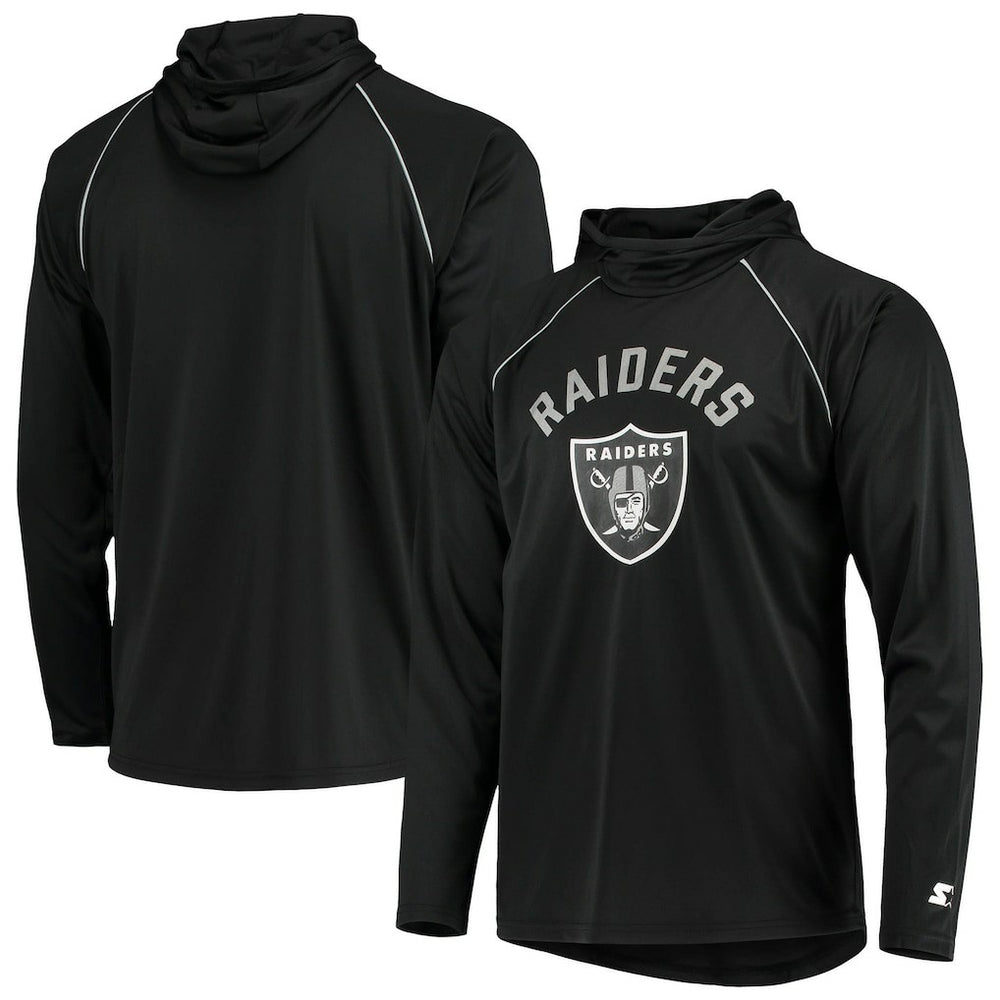 Las Vegas Raiders  Starter Raglan Long Sleeve Hoodie T-Shirt