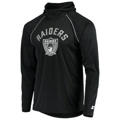 Las Vegas Raiders  Starter Throwback Raglan Hoodie Long Sleeve T-Shirt