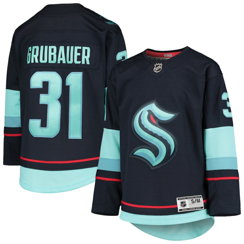 Philipp Grubauer Seattle Kraken Youth Home Premier Player Jersey Discount