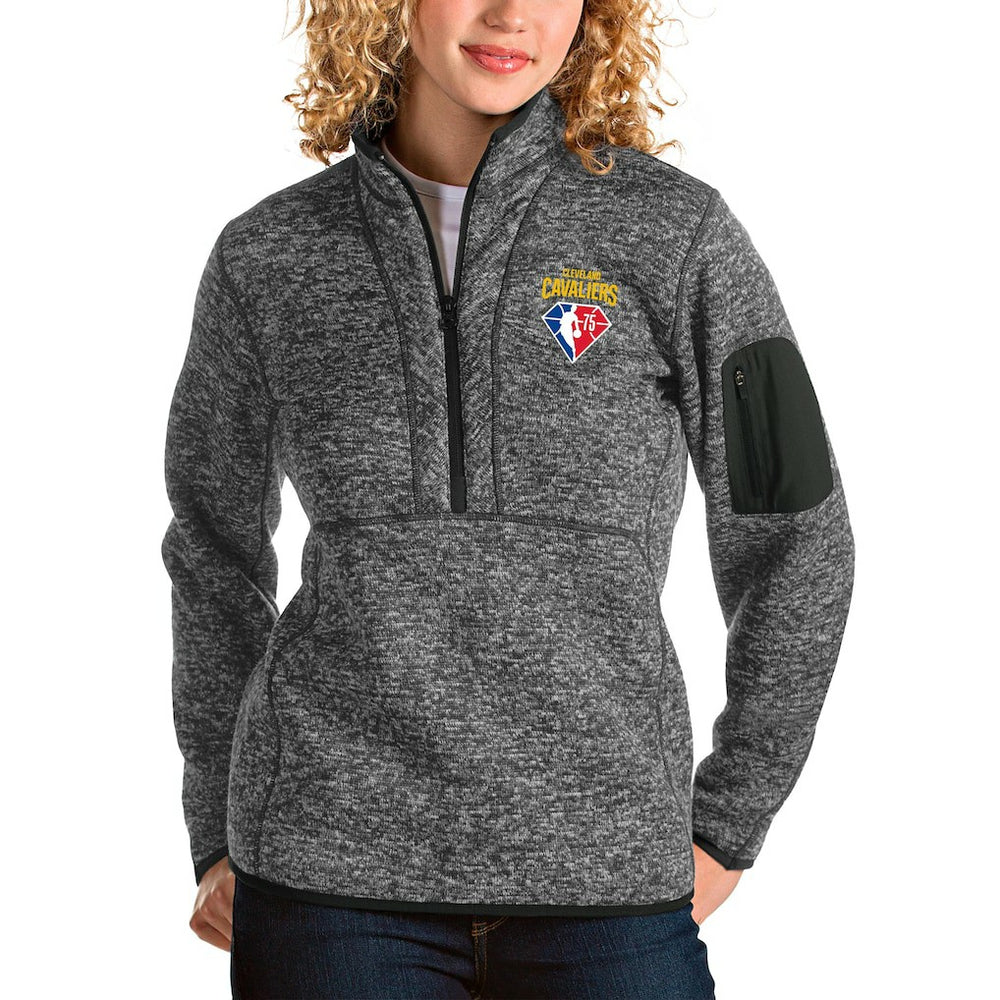 Cleveland Cavaliers Antigua Women's NBA 75th Anniversary Fortune Quarter-Zip Pullover Jacket sale On Sale