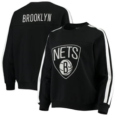 Brooklyn Nets The Wild Collective Women's Perforated Logo Pullover Sweatshirt Online