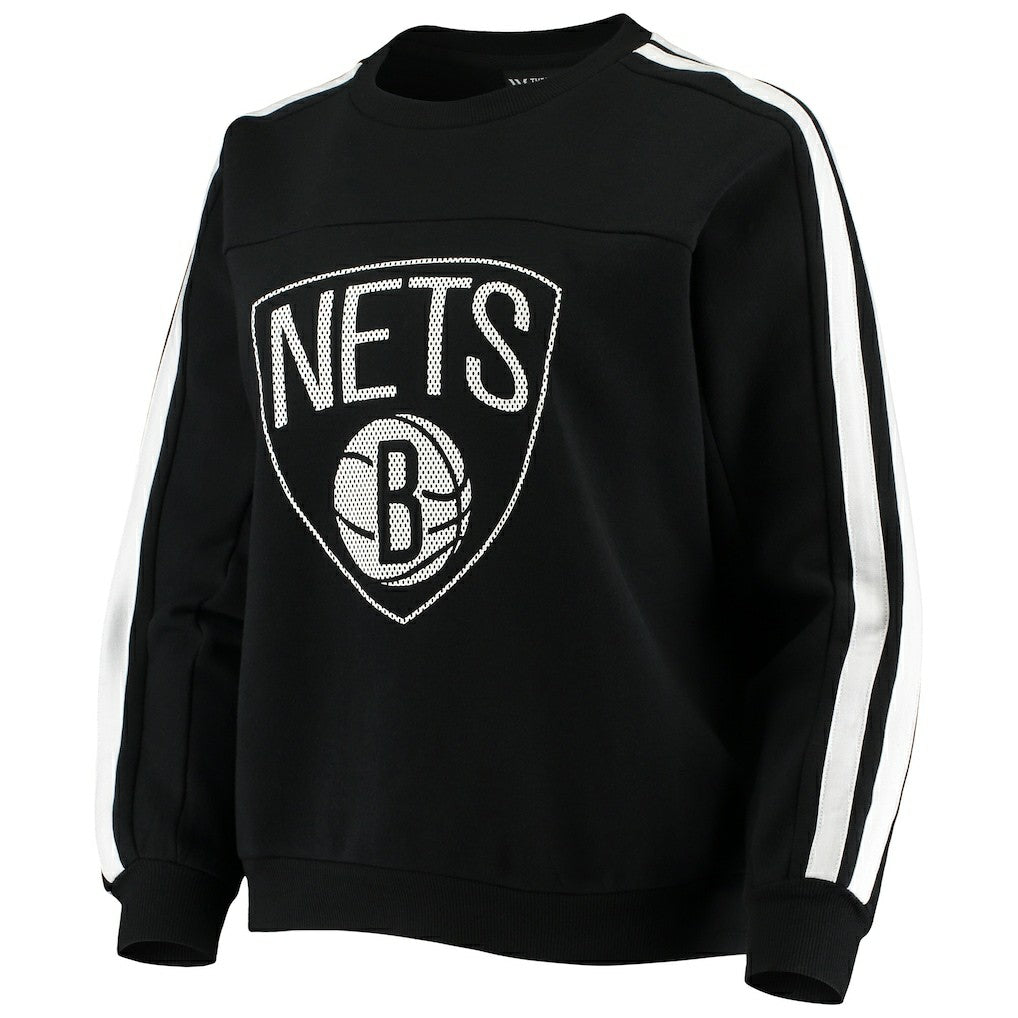 Brooklyn Nets The Wild Collective Women's Perforated Logo Pullover Sweatshirt Online