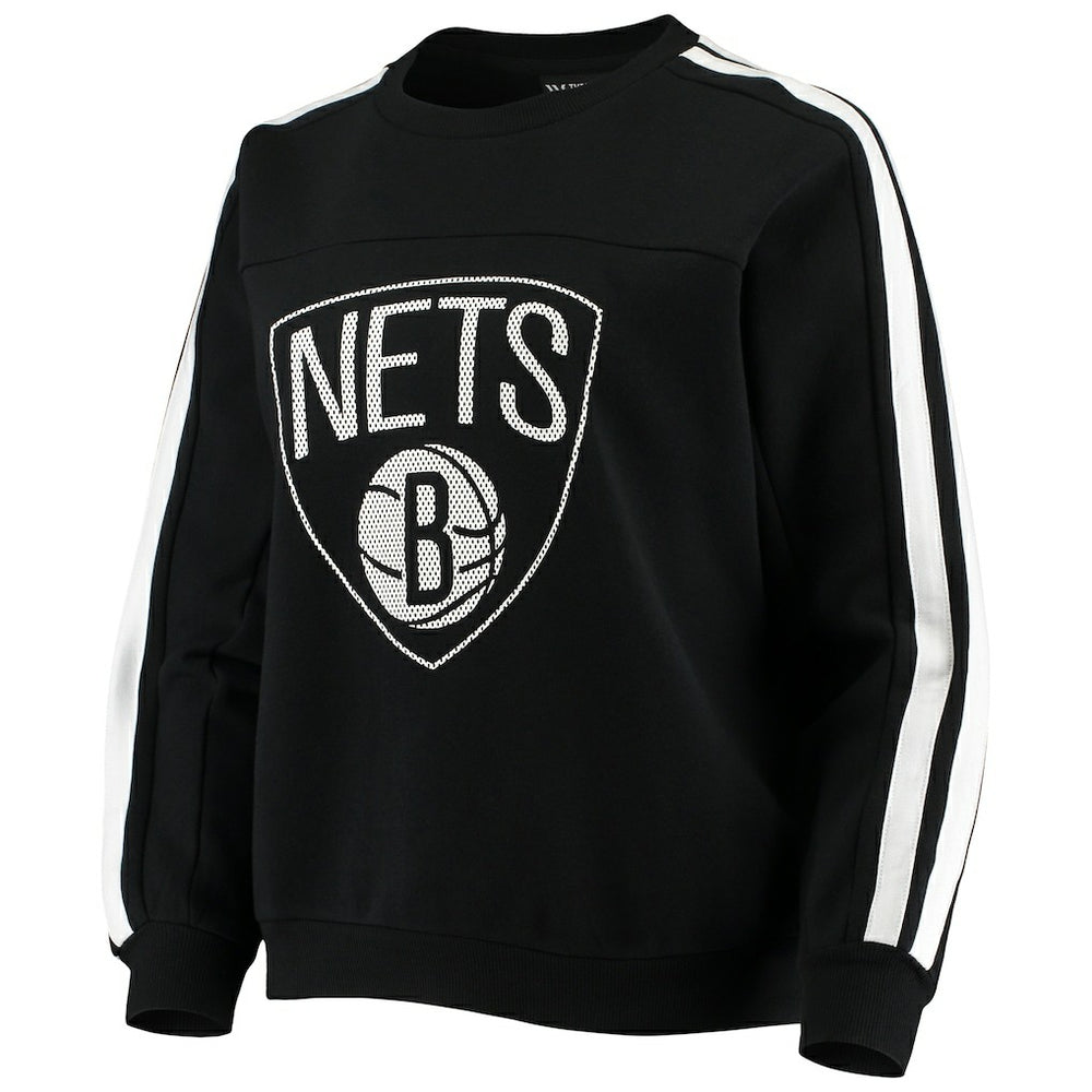 Brooklyn Nets The Wild Collective Women's Perforated Logo Pullover Sweatshirt Online