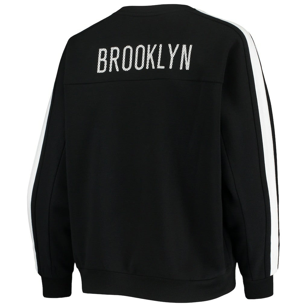 Brooklyn Nets The Wild Collective Women's Perforated Logo Pullover Sweatshirt Online