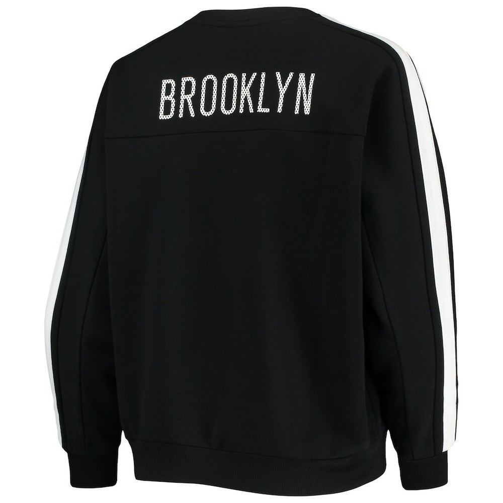 Brooklyn Nets The Wild Collective Women's Perforated Logo Pullover Sweatshirt Online