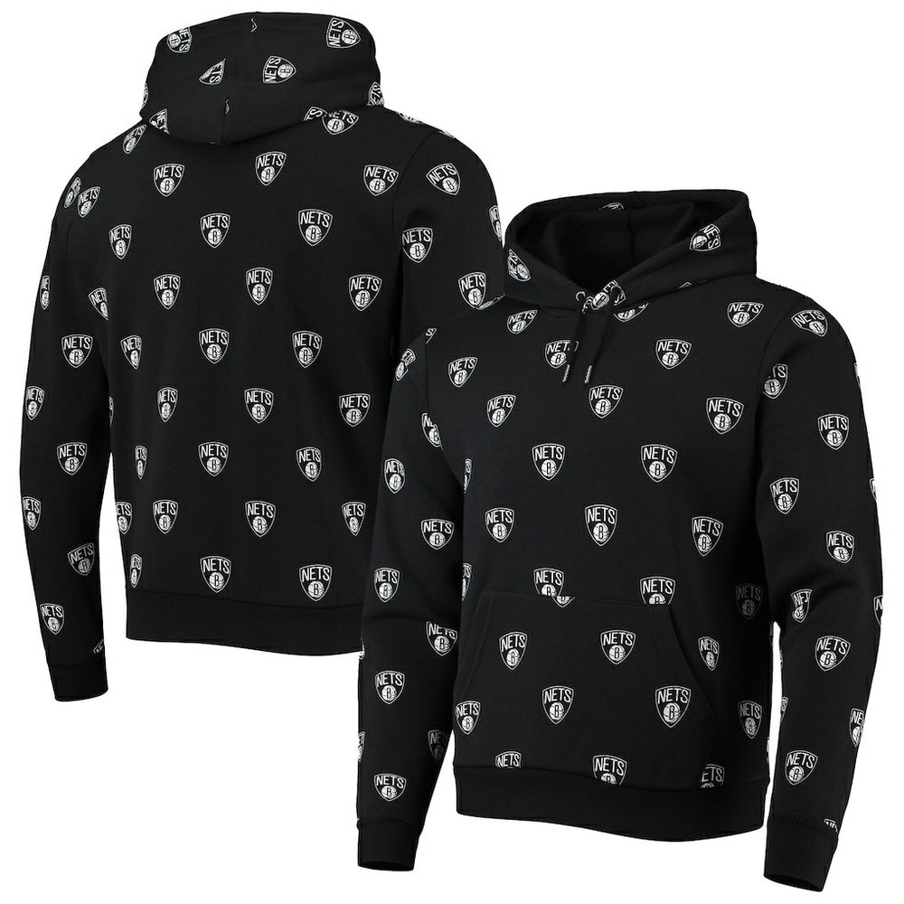Brooklyn Nets The Wild Collective Unisex Allover Logo Pullover Hoodie On Sale