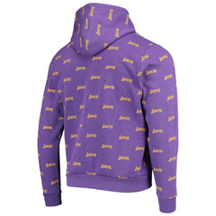Los Angeles Lakers The Wild Collective Unisex Allover Logo Pullover Hoodie Discount