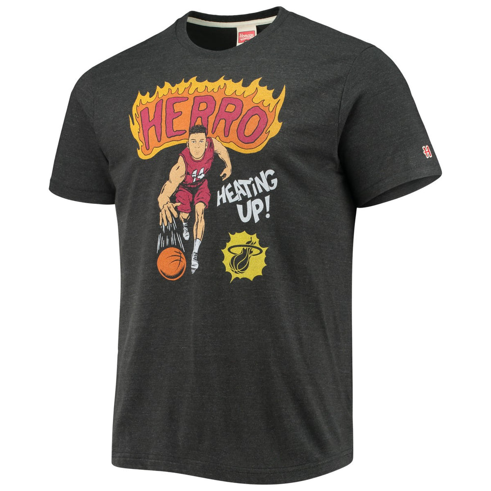 Tyler Herro Miami Heat Homage Comic Book Player Tri-Blend T-Shirt For Sale