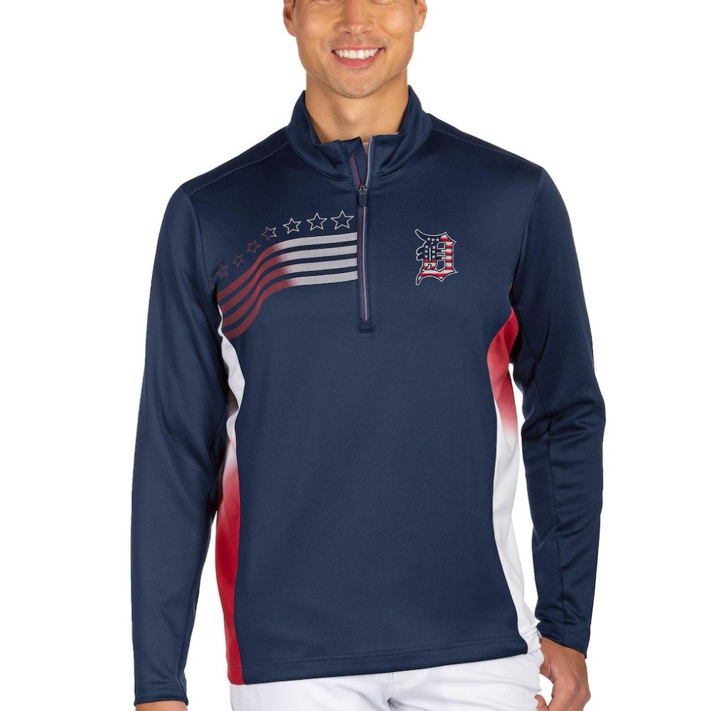 Detroit Tigers Antigua Liberty Quarter-Zip Pullover Jacket | MLB Outlet