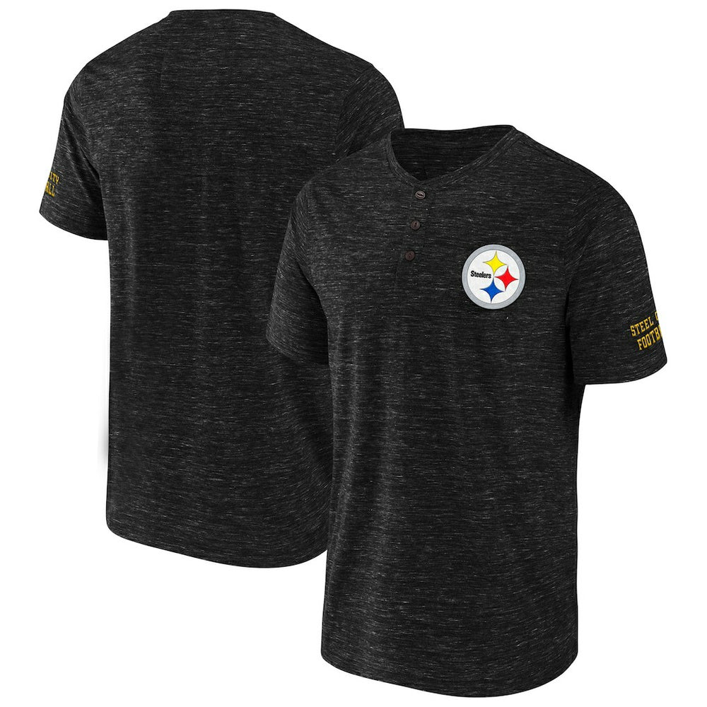 Pittsburgh Steelers Fanatics NFL x Darius Rucker Collection Slub Henley T-Shirt