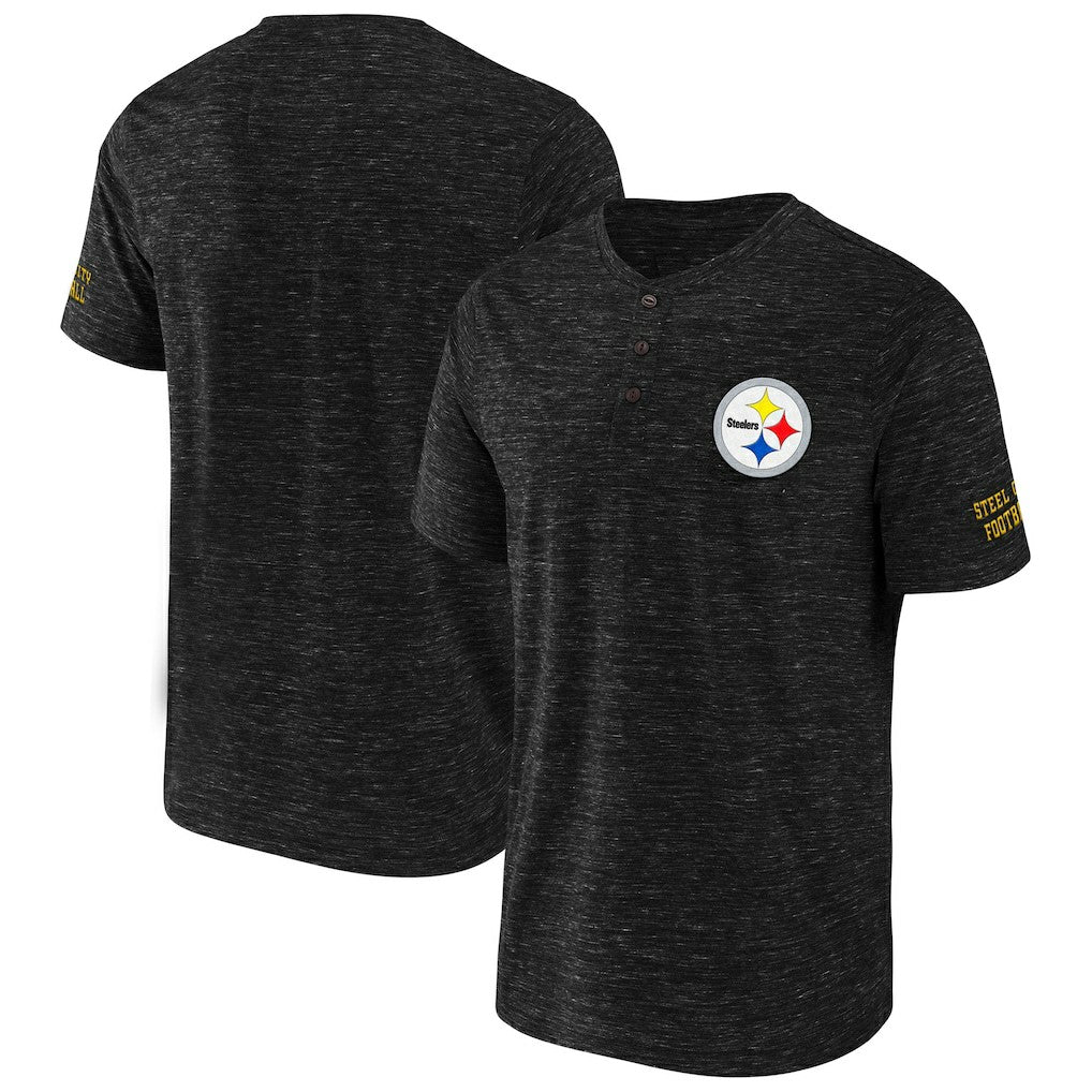 Pittsburgh Steelers Fanatics NFL x Darius Rucker Collection Slub Henley T-Shirt