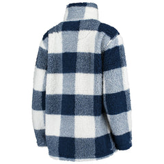 Seattle Kraken G-III 4Her by Carl Banks Women's Plaid Sherpa Quarter-Zip Jacket Outlet