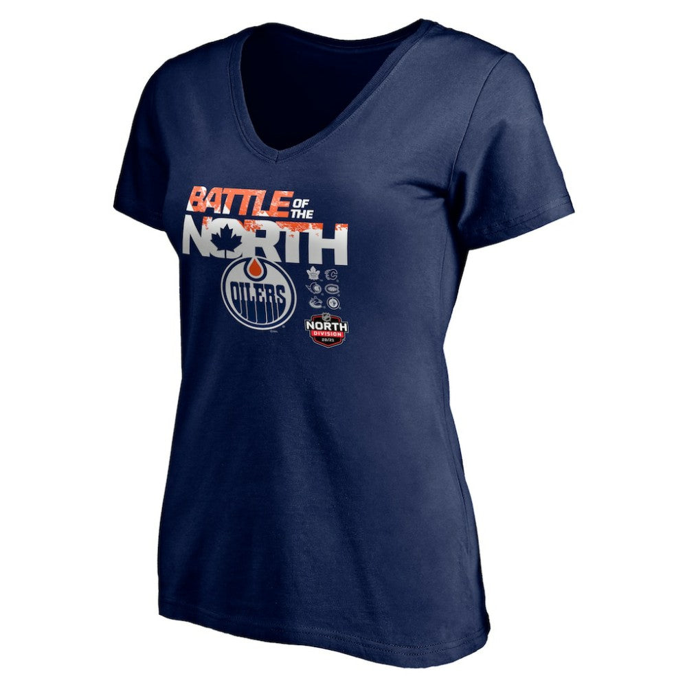 Edmonton Oilers Women's Battle of the North V-Neck T-Shirt Outlet
