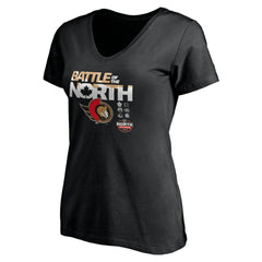 Ottawa Senators Women's Battle of the North V-Neck T-Shirt On Sale