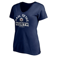 Winnipeg Jets Women's Hail to the North V-Neck T-Shirt Sale