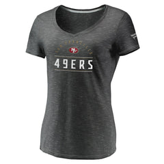 San Francisco 49ers Fanatics Women's League Leader Space Dye V-Neck T-Shirt