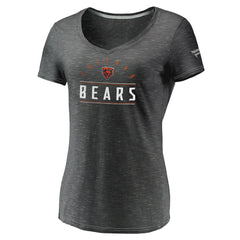 Chicago Bears Fanatics Women's League Leader Space Dye V-Neck T-Shirt