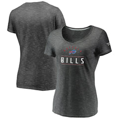 Buffalo Bills Fanatics Women's League Leader Space Dye V-Neck T-Shirt