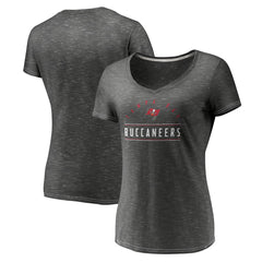 Tampa Bay Buccaneers Fanatics Women's League Leader Space Dye V-Neck T-Shirt