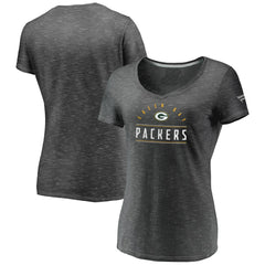 Green Bay Packers Fanatics Women's League Leader Space Dye V-Neck T-Shirt