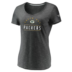 Green Bay Packers Fanatics Women's League Leader Space Dye V-Neck T-Shirt