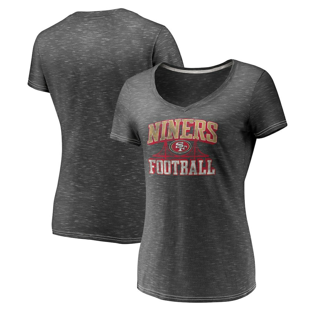 San Francisco 49ers Fanatics Women's Hometown Space-Dye V-Neck T-Shirt