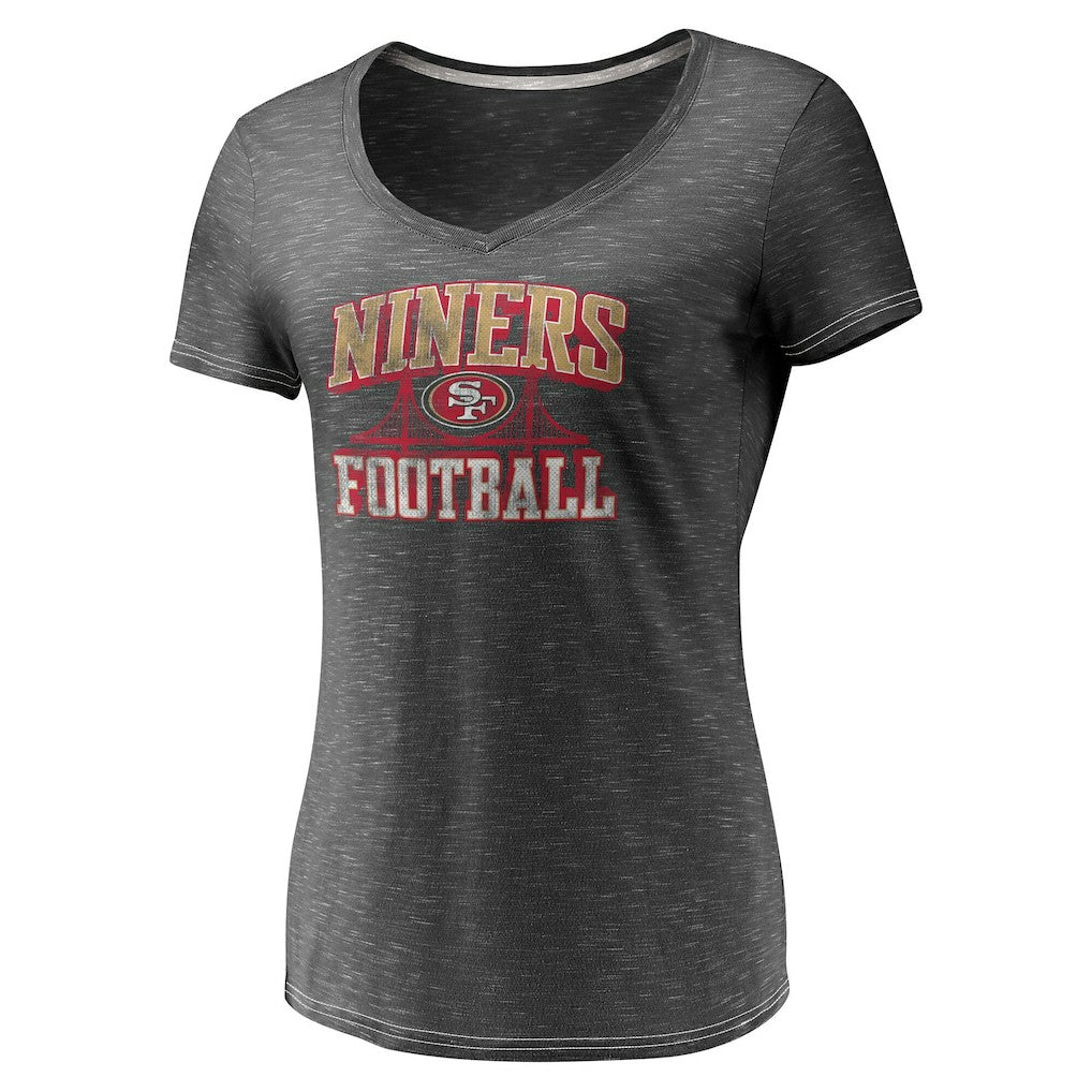 San Francisco 49ers Fanatics Women's Hometown Space-Dye V-Neck T-Shirt