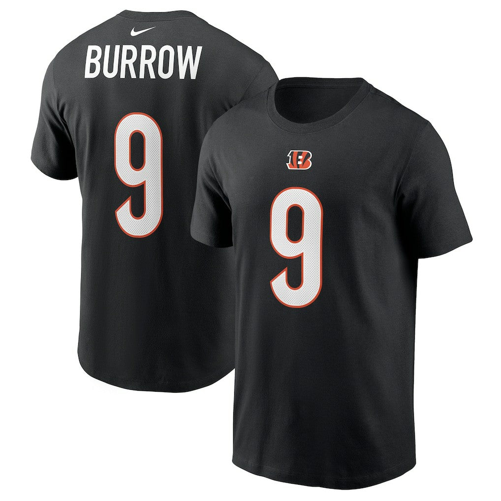 Cincinnati Bengals Nike Joe Burrow  Player Name & Number T-Shirt
