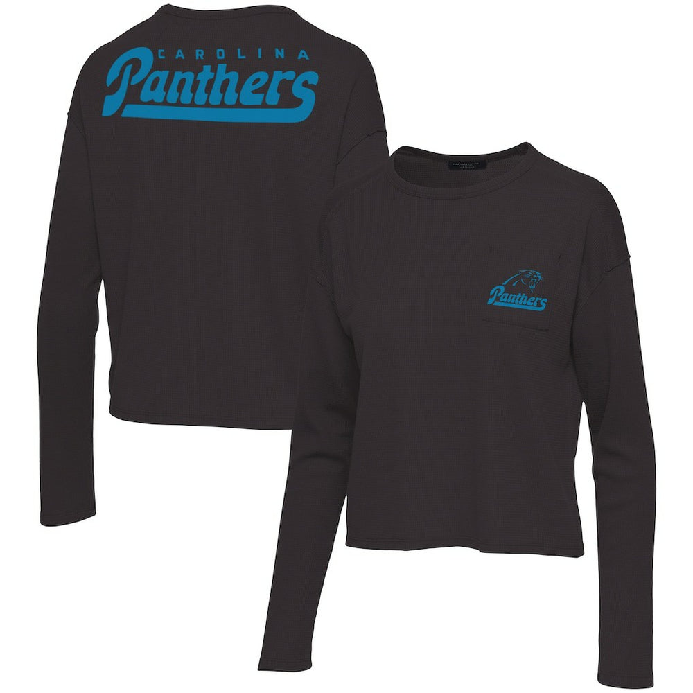 Carolina Panthers  Junk Food Women's Pocket Thermal Long Sleeve T-Shirt