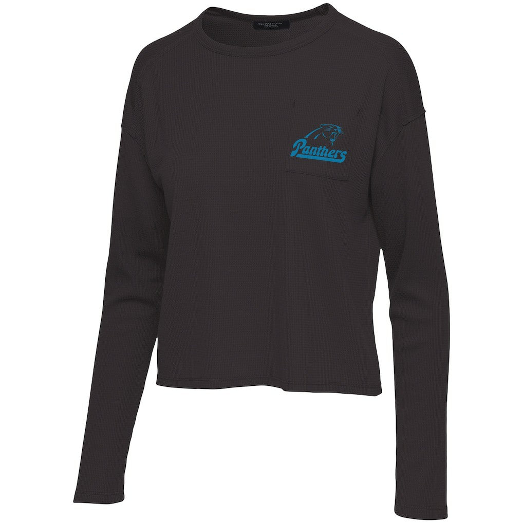 Carolina Panthers  Junk Food Women's Pocket Thermal Long Sleeve T-Shirt