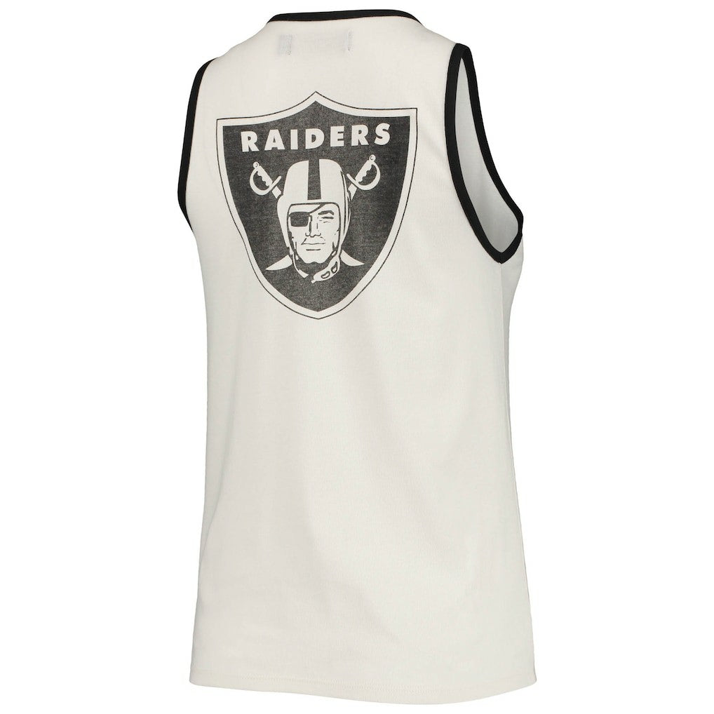 Las Vegas Raiders  Junk Food Women's Throwback Pop Binding Scoop Neck Tank Top