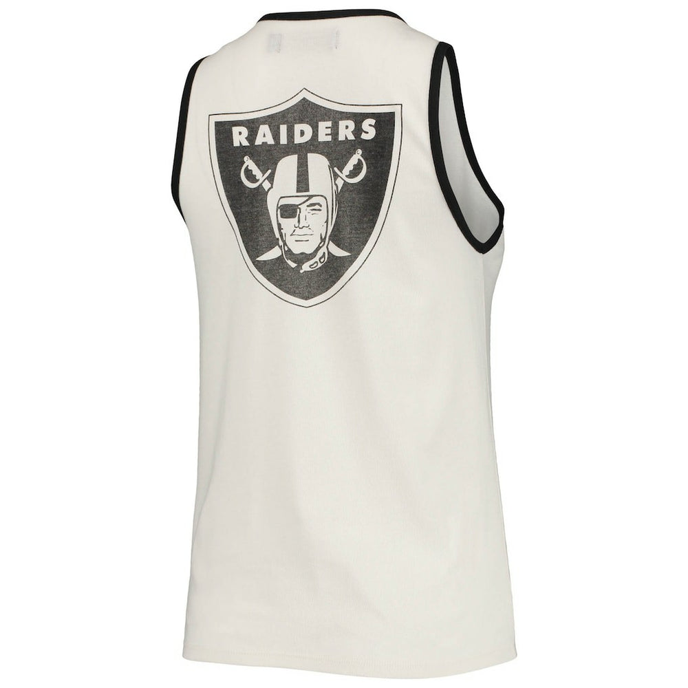 Las Vegas Raiders  Junk Food Women's Throwback Pop Binding Scoop Neck Tank Top