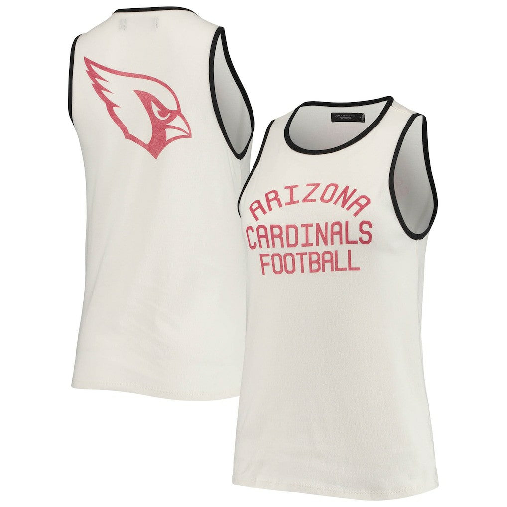 Arizona Cardinals  Junk Food Women's Throwback Pop Binding Scoop Neck Tank Top