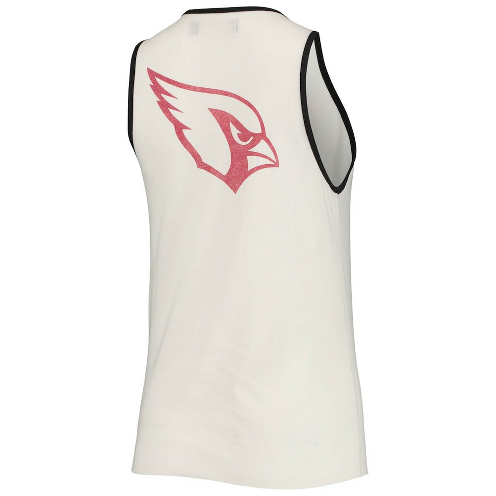 Arizona Cardinals  Junk Food Women's Throwback Pop Binding Scoop Neck Tank Top