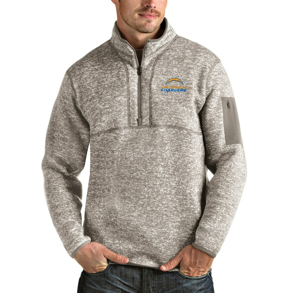 Los Angeles Chargers  Antigua Alternate Logo Fortune Quarter-Zip Pullover Jacket