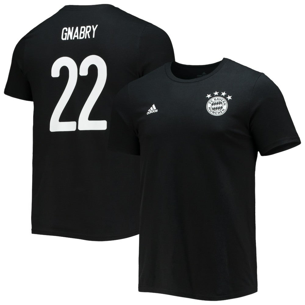 Serge Gnabry Bayern Munich Amplifier Name & Number T-Shirt Black - Adidas