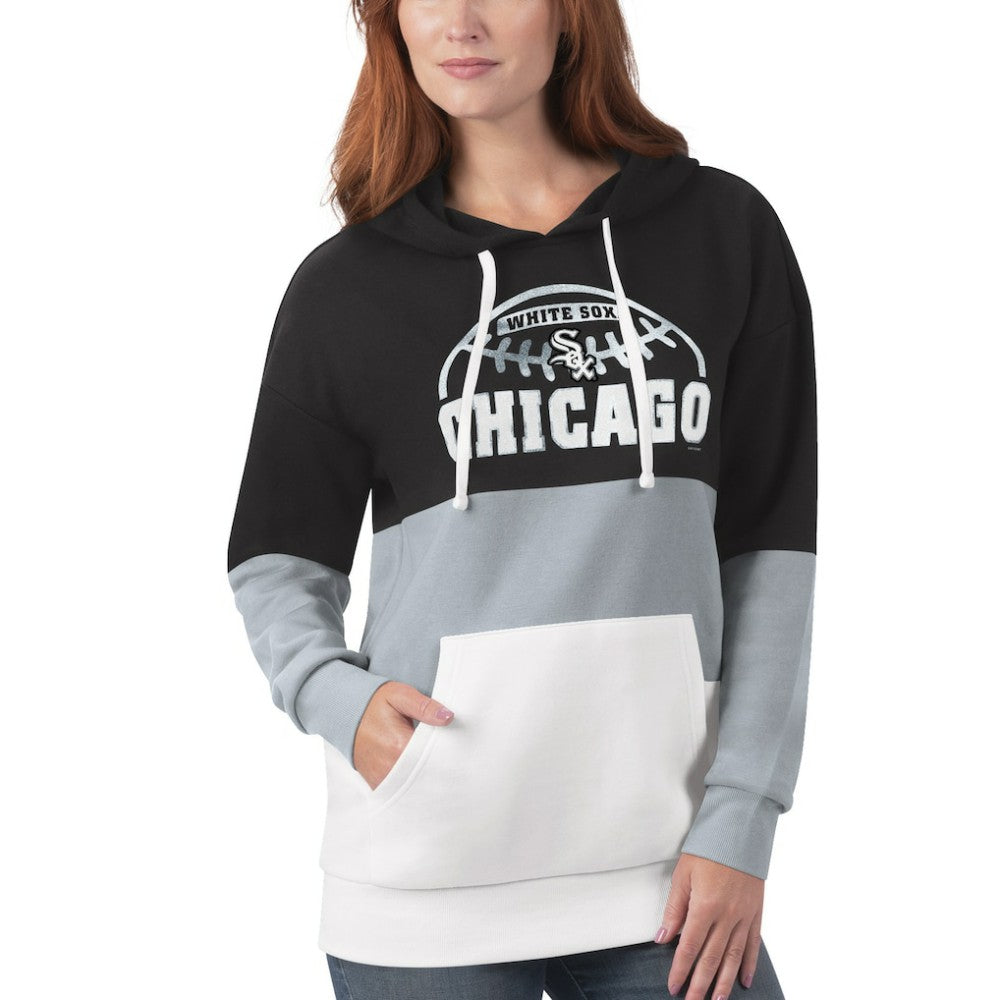 Chicago White Sox G-III Sports by Carl Banks Women's Block and Tackle Colorblock Pullover Hoodie | MLB US