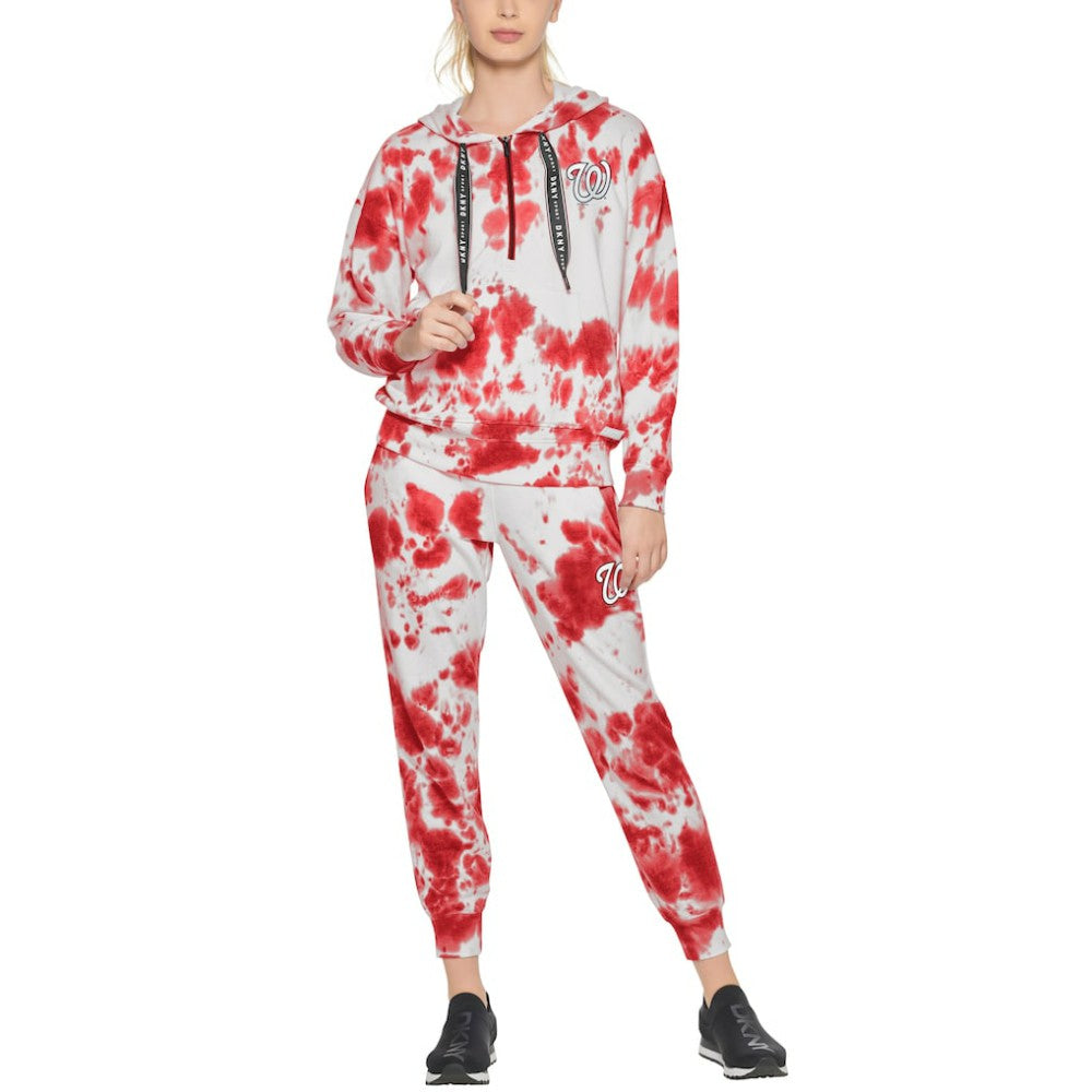 Washington Nationals DKNY Sport Women's Dakota Tie-Dye Half-Zip Hoodie | MLB Online