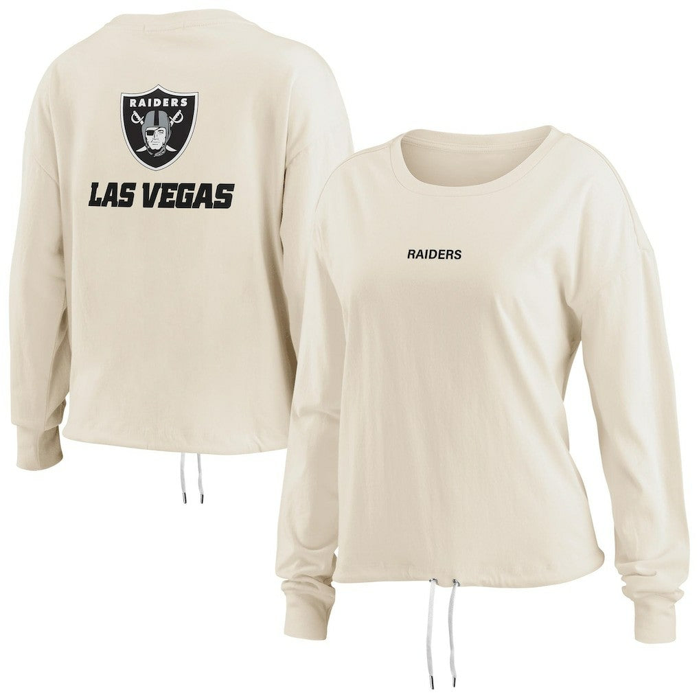 Las Vegas Raiders  WEAR by Erin Andrews Women's Long Sleeve Crop Top Shirt