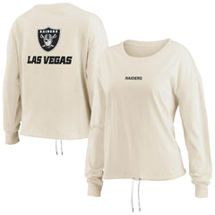Las Vegas Raiders  WEAR by Erin Andrews Women's Long Sleeve Crop Top Shirt