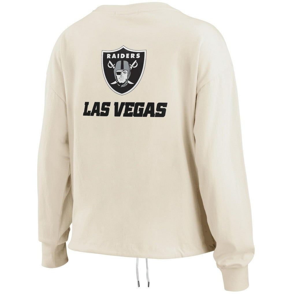 Las Vegas Raiders  WEAR by Erin Andrews Women's Long Sleeve Crop Top Shirt