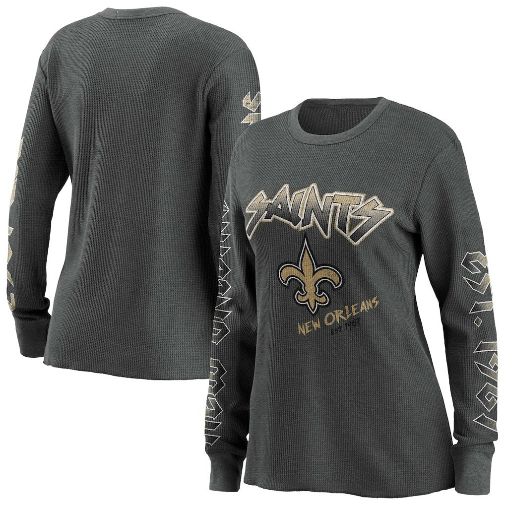 New Orleans Saints  WEAR by Erin Andrews Women's Long Sleeve Thermal T-Shirt