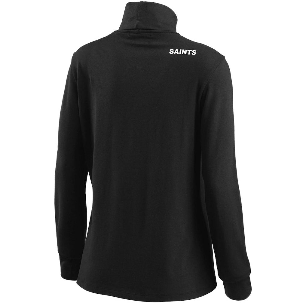 New Orleans Saints  WEAR by Erin Andrews Women's Long Sleeve Tri-Blend Turtleneck T-Shirt