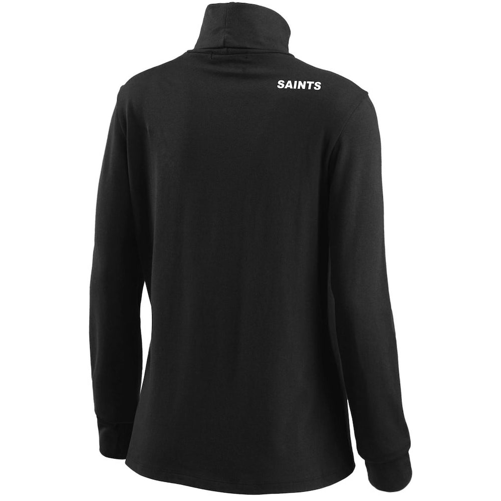 New Orleans Saints  WEAR by Erin Andrews Women's Long Sleeve Tri-Blend Turtleneck T-Shirt
