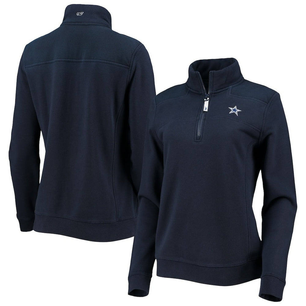 Dallas Cowboys  Vineyard Vines Women's Shep Shirt Quarter-Zip Sweatshirt
