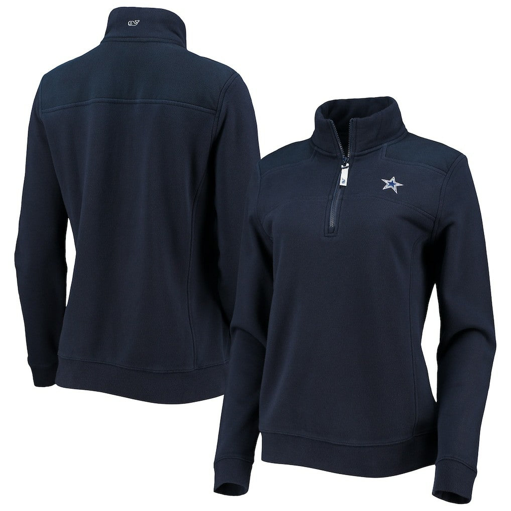 Dallas Cowboys  Vineyard Vines Women's Shep Shirt Quarter-Zip Sweatshirt